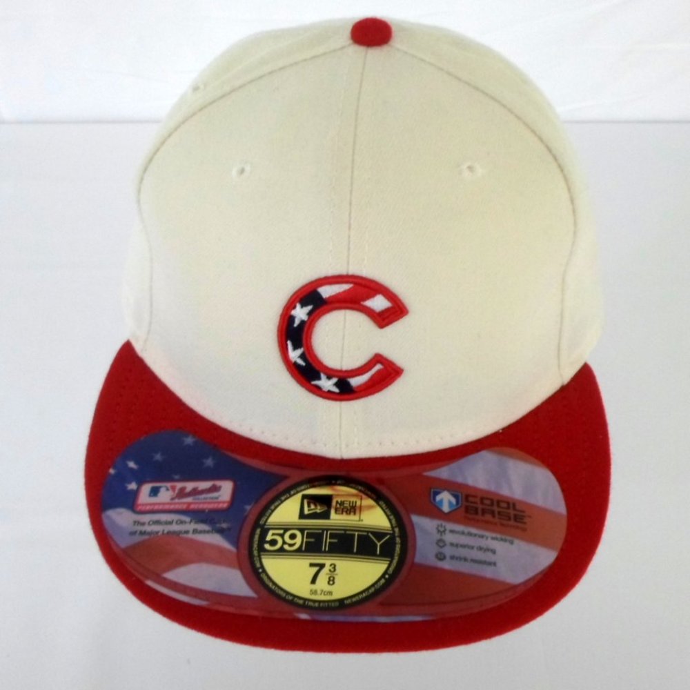 Chicago Cubs MLB Fitted Cap Stars Stripes sz 7 3/8 New Era 59Fifty